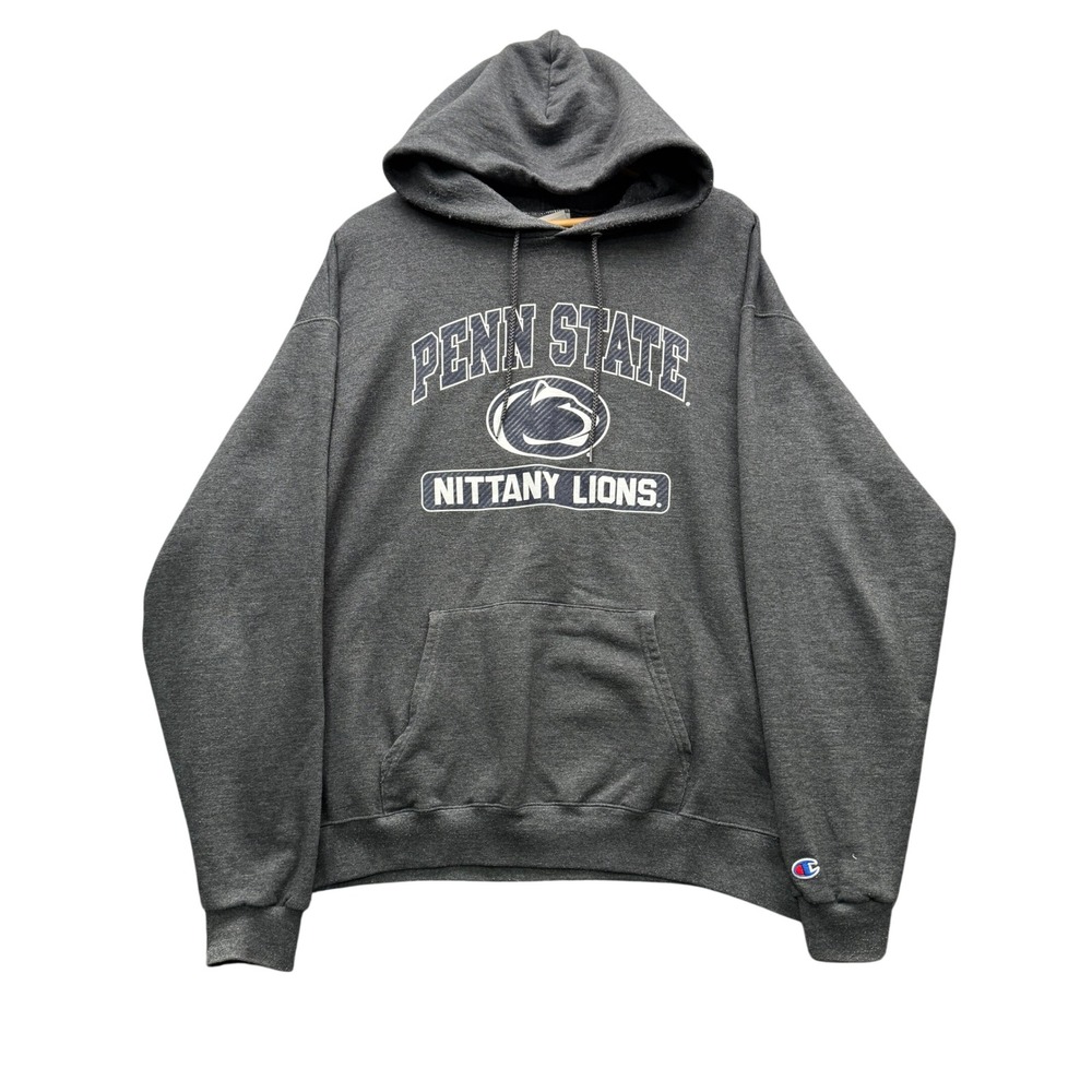 Champion Penn State Nittany Lions Hoodie Mens XL Gray Long Sleeve Fleece